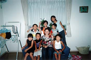 Brandi with host family