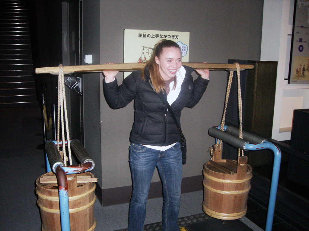 museum2 KCP student trying out some of the exhibits.