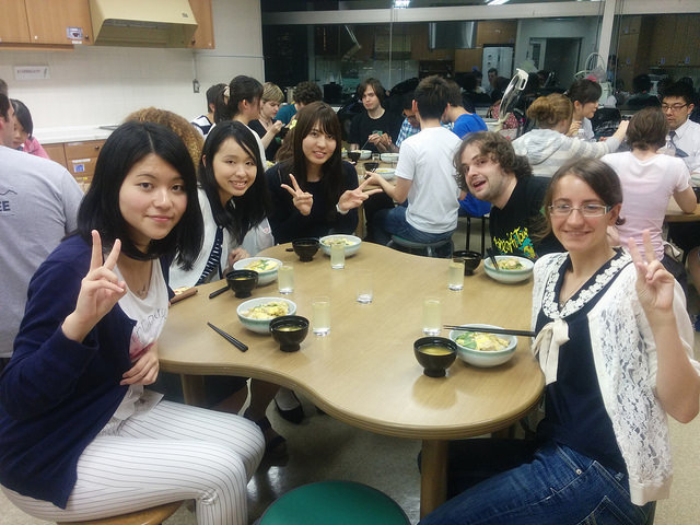 KCP Spring 2016 students with miso soup.