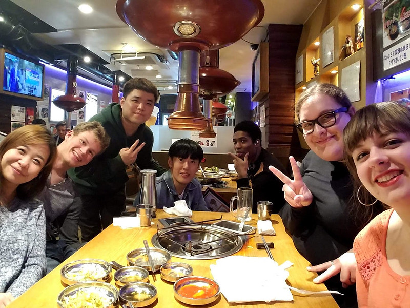 KCP students at Tonchang restaurant, Shinjuku, Japan.