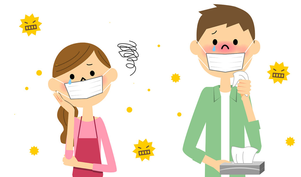 Couple with hay fever
