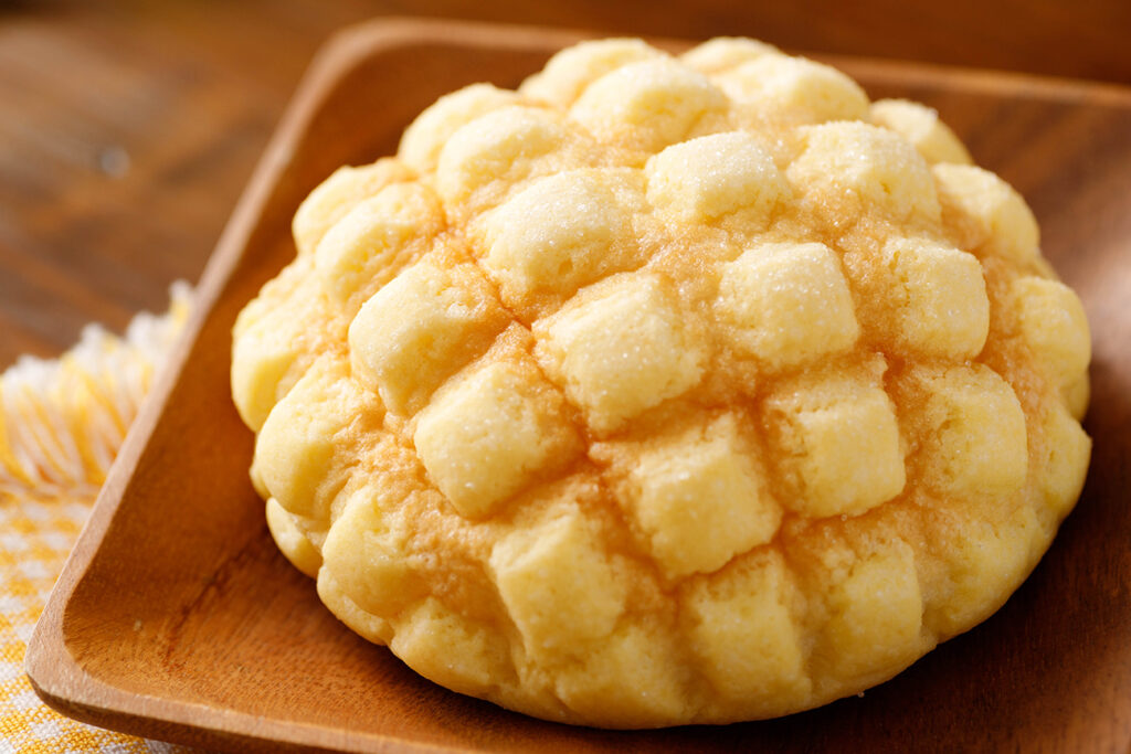 Japanese bread, melon shaped bun